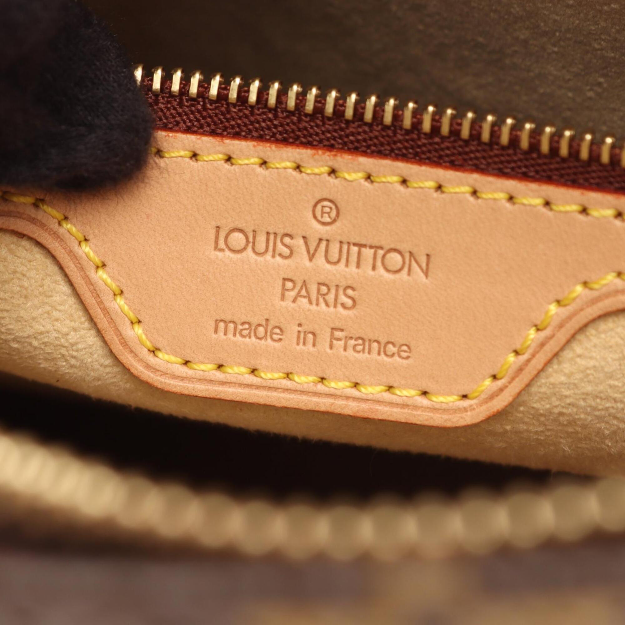 Louis Vuitton Brown Monogram Coated Canvas Leather Handbag Shoulder Bag (Pre-Owned)