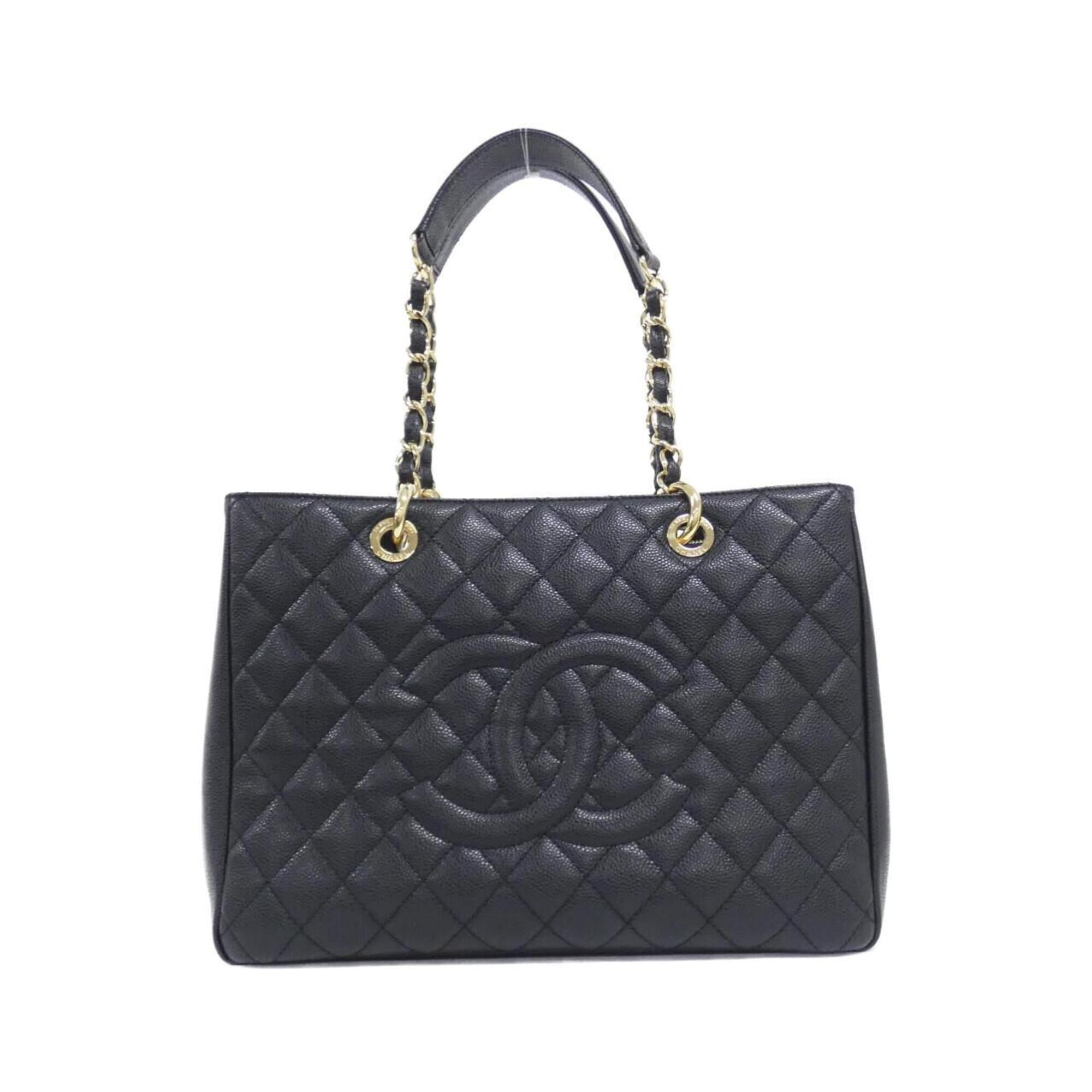 Chanel Black Grained Calfskin Shoulder Bag (Pre-Owned)