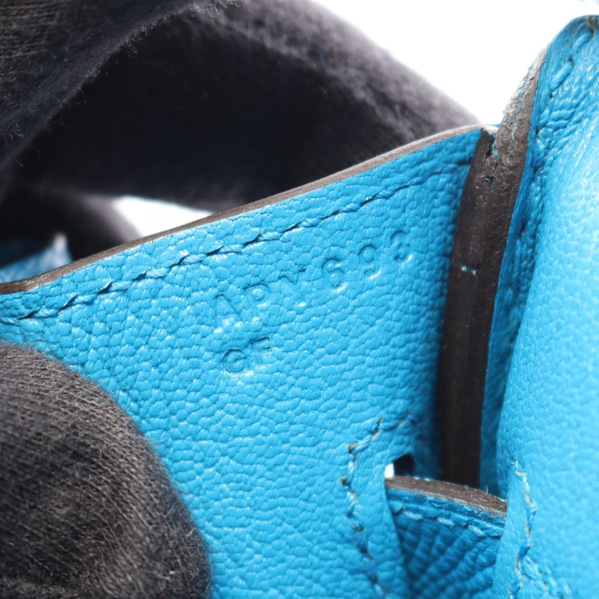 Hermes Blue Epsom Leather Handbag (Pre-Owned)