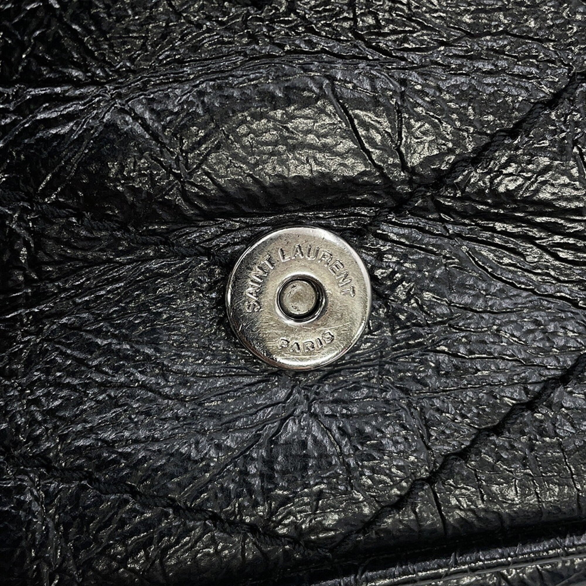 Yves Saint Laurent Black Leather Shoulder Bag (Pre-Owned)