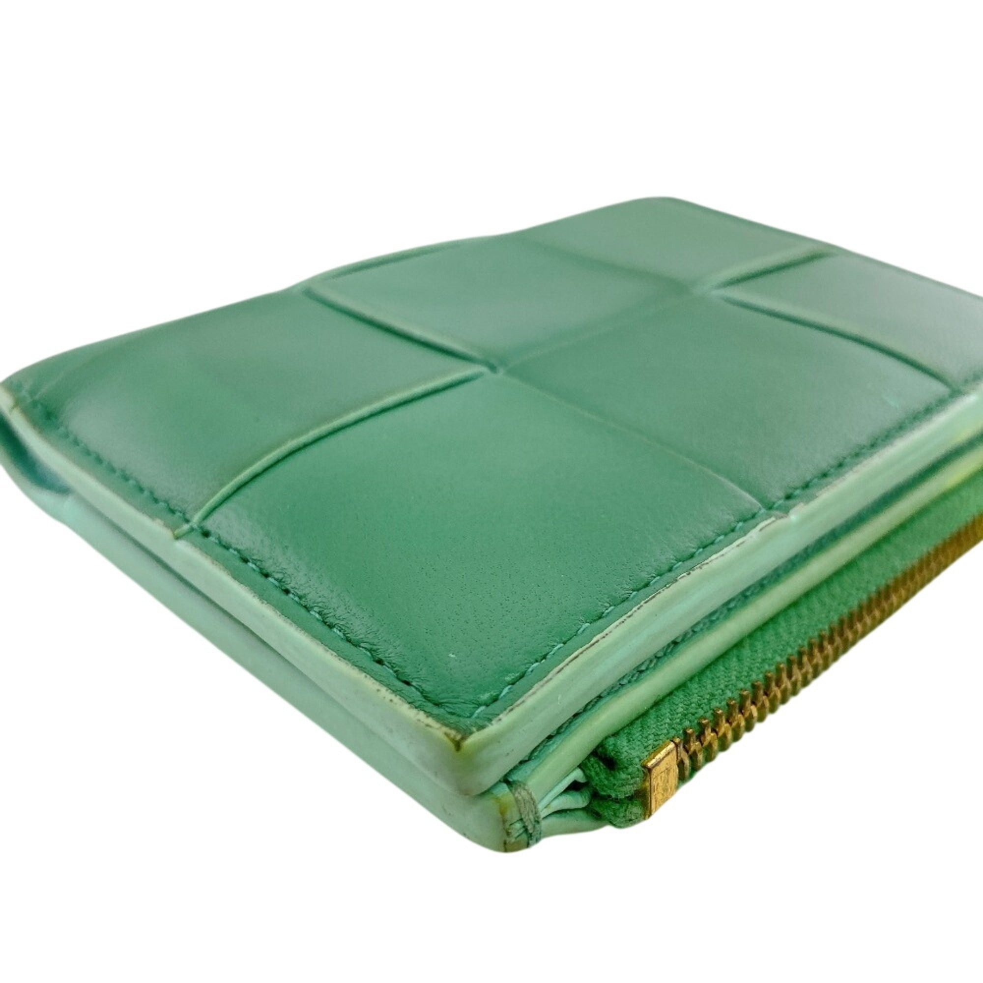 Bottega Veneta Green Leather Wallet (Bi-Fold) (Pre-Owned)