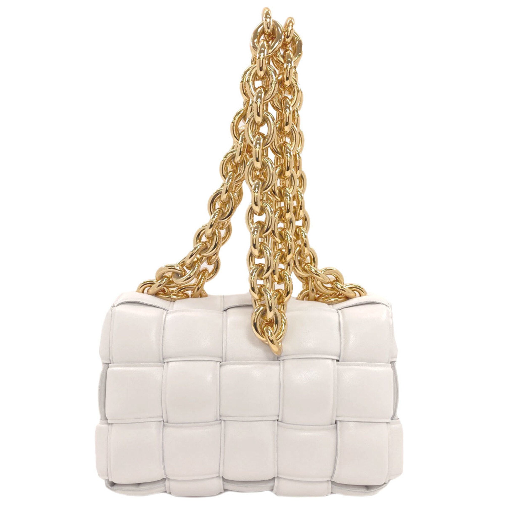 Bottega Veneta White Leather Handbag (Pre-Owned)