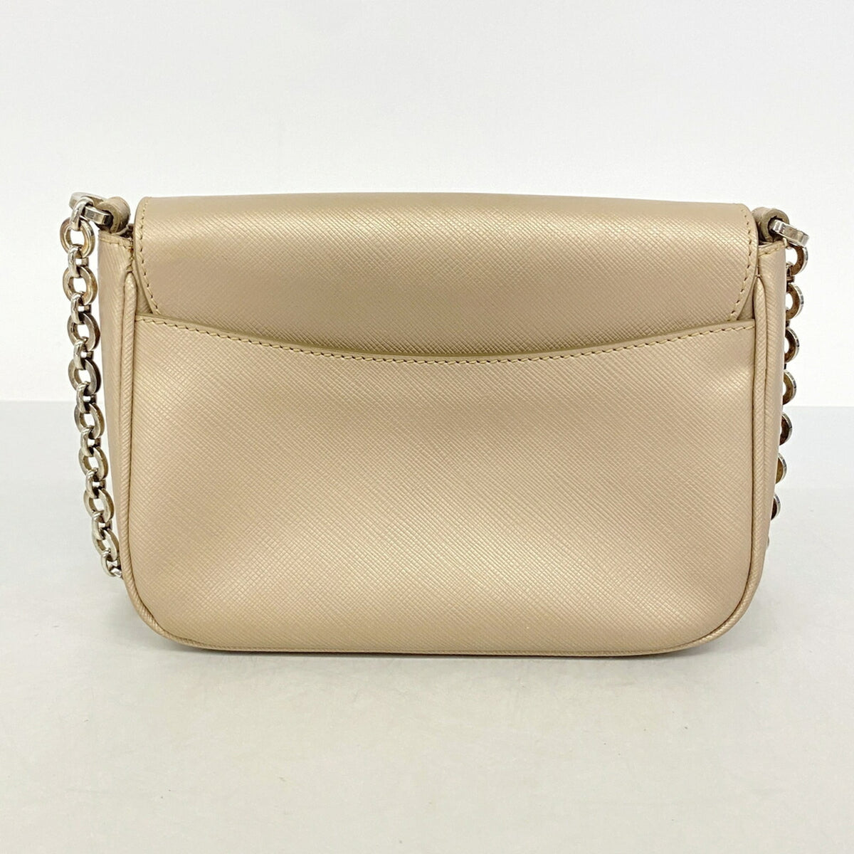 Salvatore Ferragamo Beige Leather Shoulder Bag (Pre-Owned)