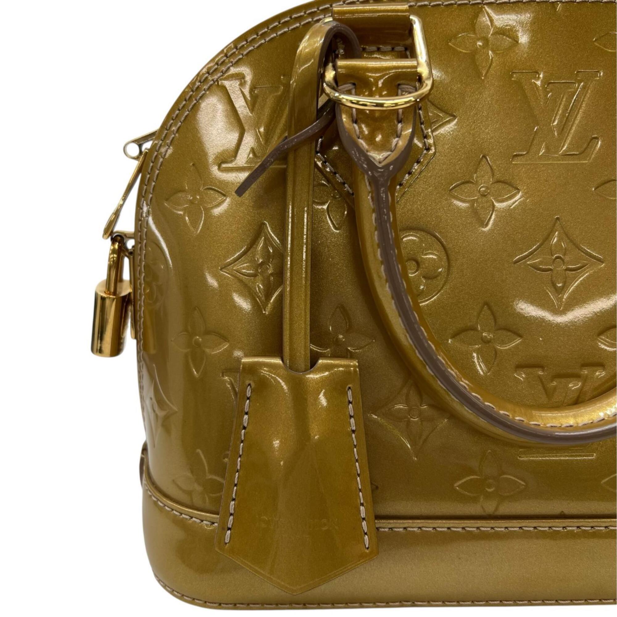 Louis Vuitton Beige Poodle Monogram Vernis Handbag (Pre-Owned)