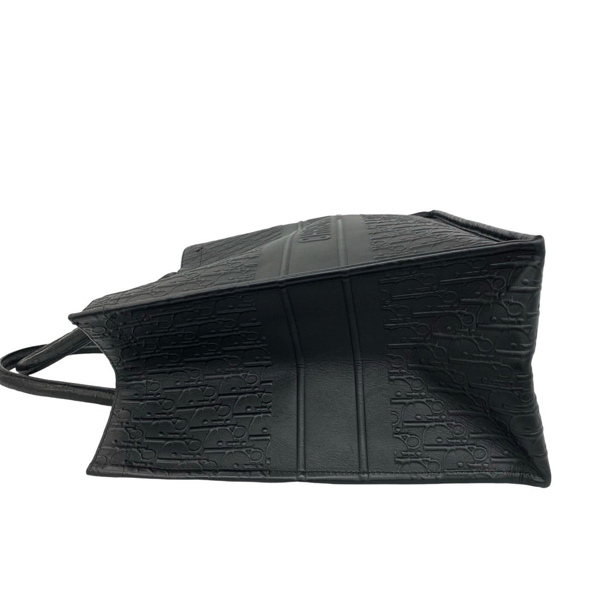 Christian Dior Black Leather Handbag Tote Bag (Pre-Owned)
