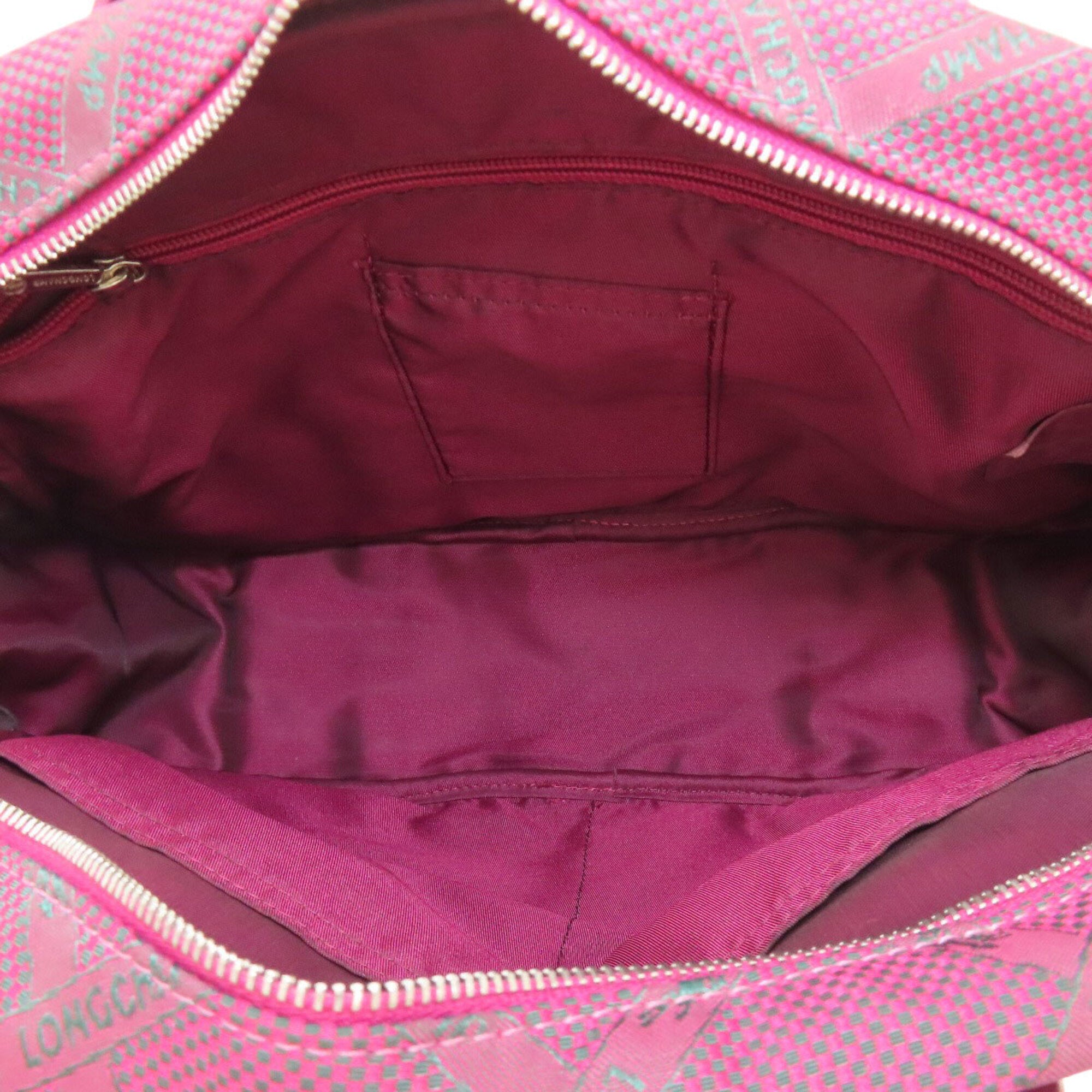 Longchamp Pink Nylon Handbag (Pre-Owned)