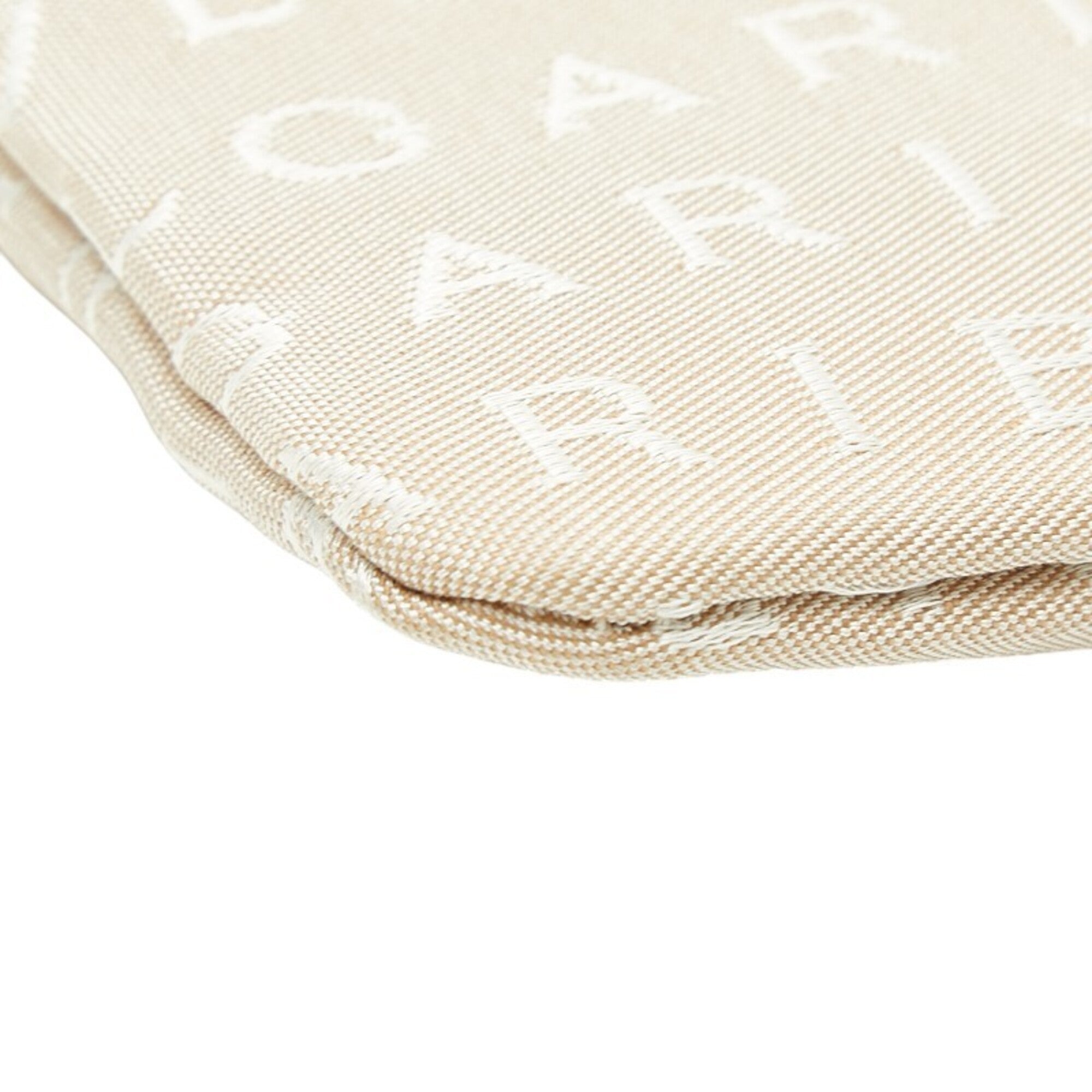 Bvlgari Beige Brown Canvas Leather Pochette Shoulder Bag (Pre-Owned)