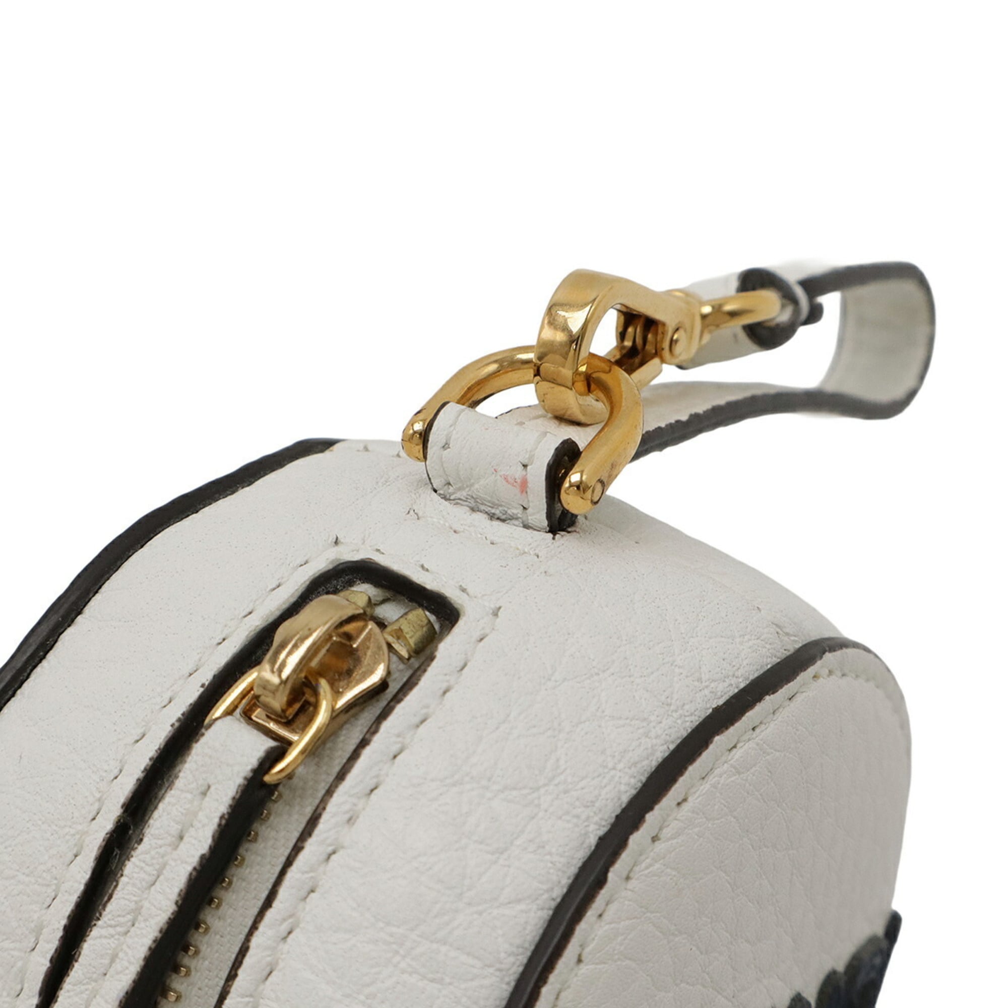 Fendi Multi-Color White Nylon Leather Backpack (Pre-Owned)