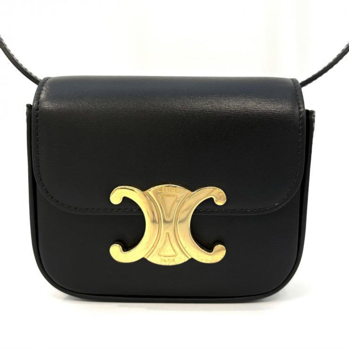 Celine Black Leather Shoulder Bag (Pre-Owned)