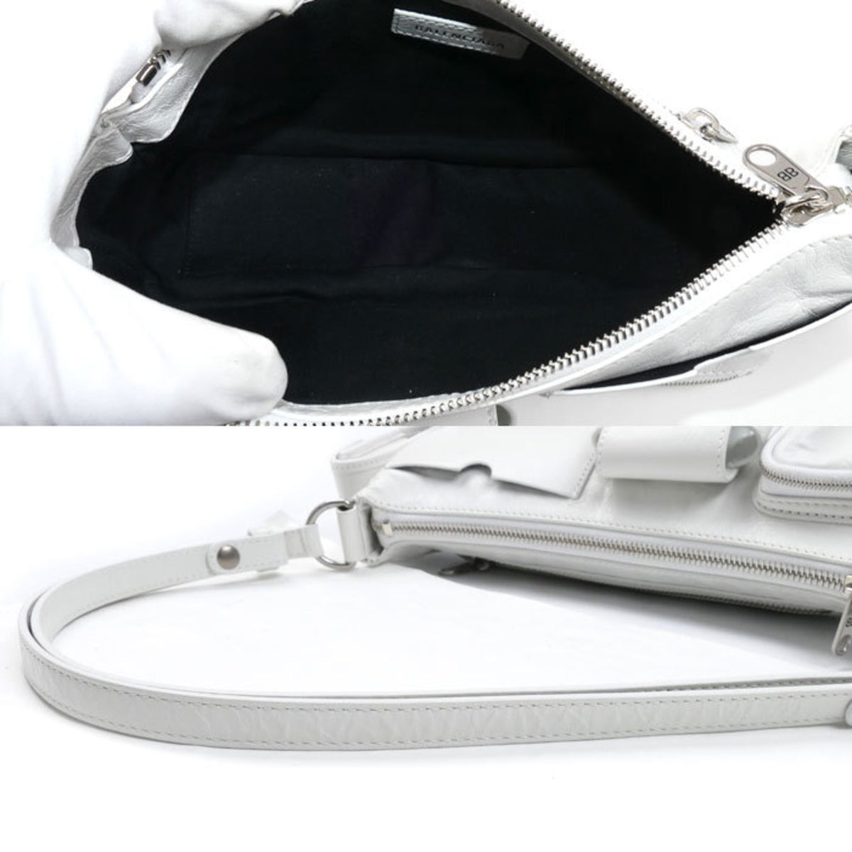 Balenciaga White Leather Shoulder Bag (Pre-Owned)