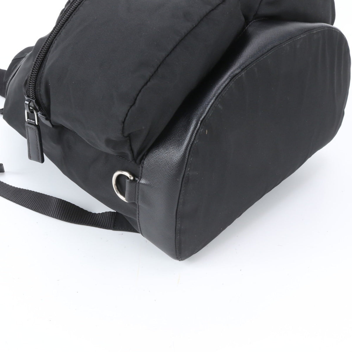 Prada Black Leather Nylon Backpack (Pre-Owned)