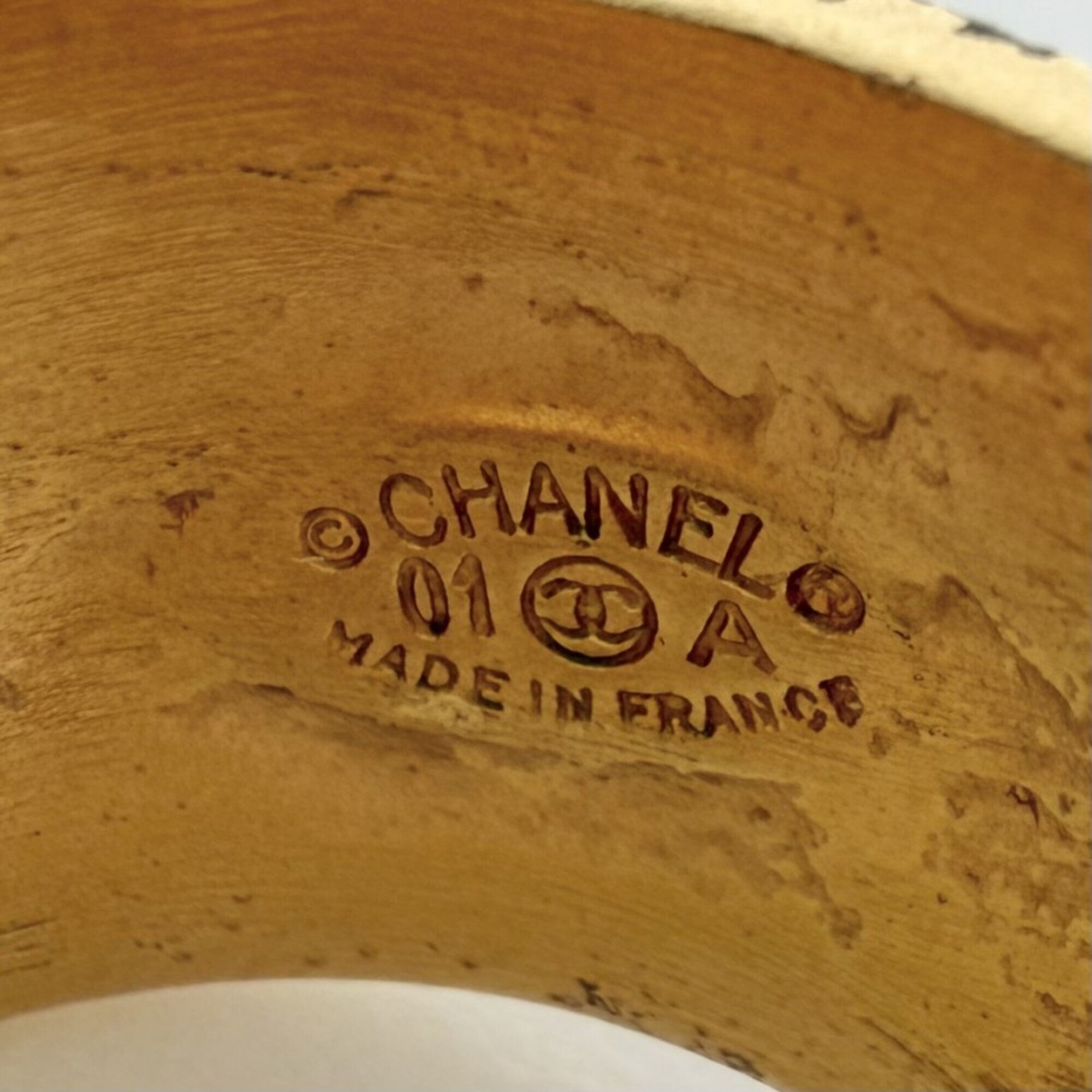 Chanel Gold Plating Rhinestone Band Ring (Pre-Owned)