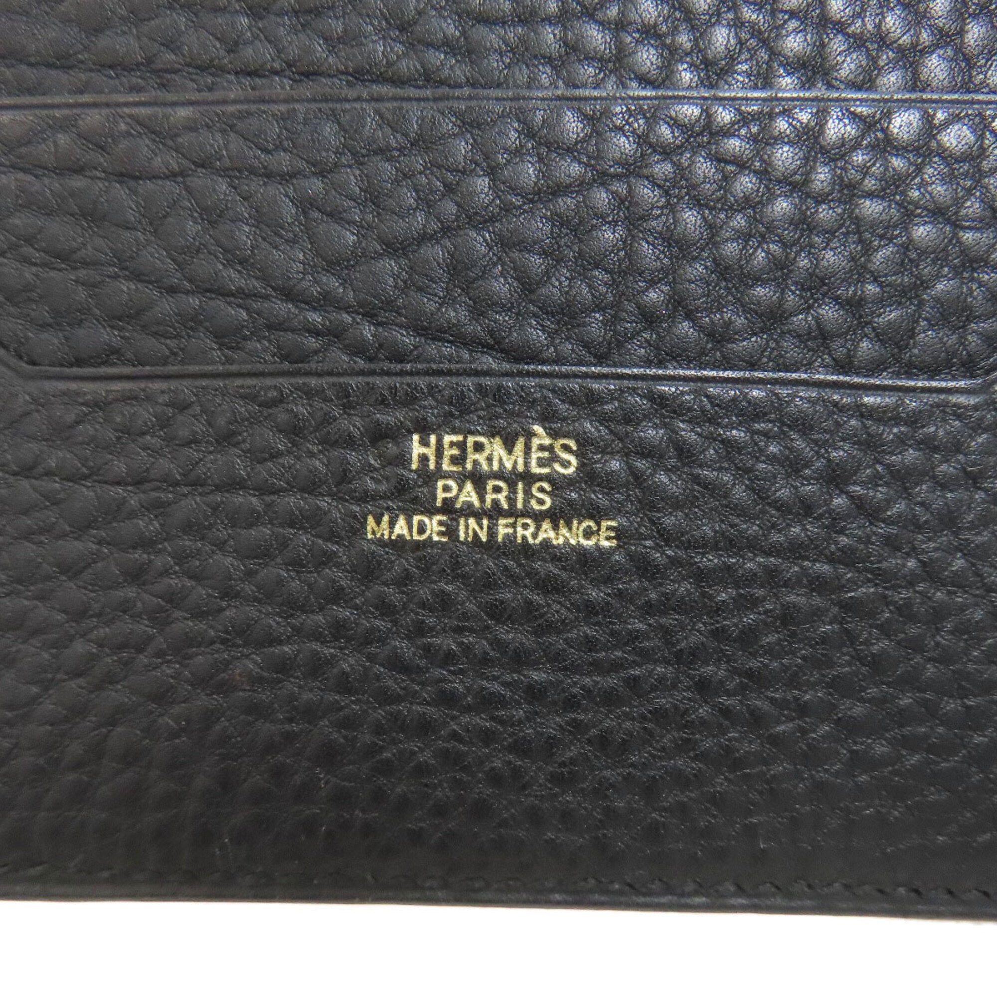 Hermes Mc2 Black Leather Wallet (Bi-Fold) (Pre-Owned)