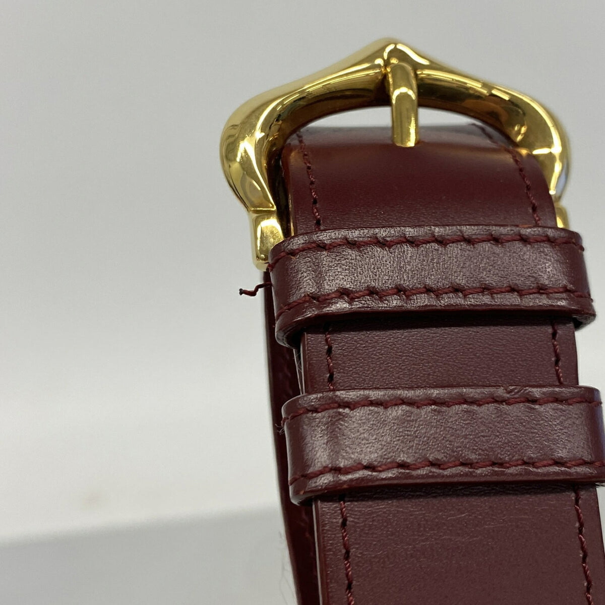 Cartier Bordeaux Leather Shoulder Bag (Pre-Owned)
