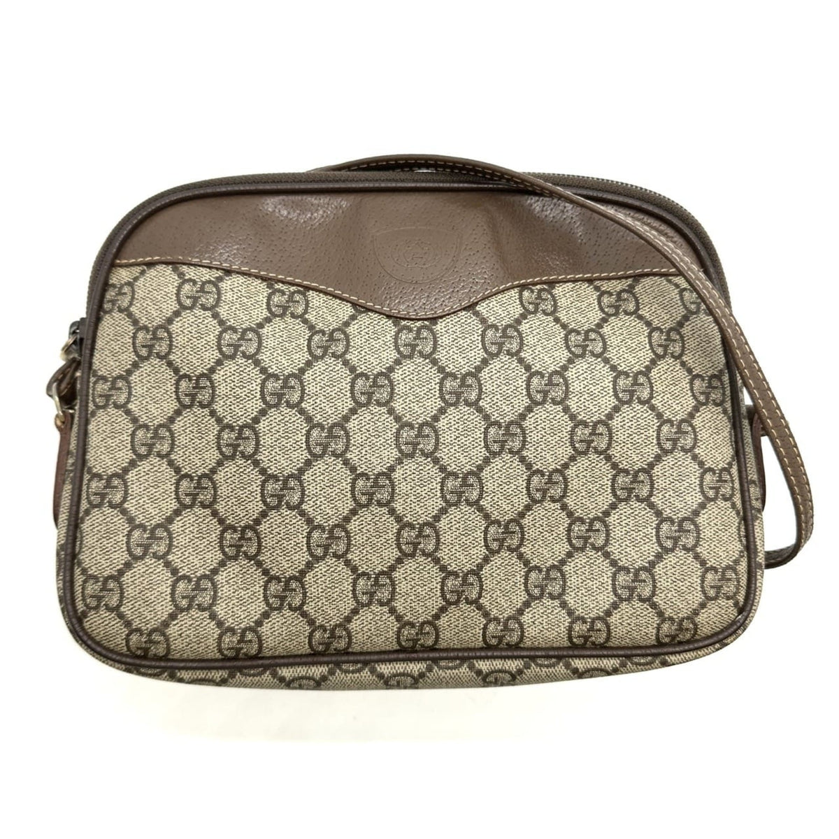 Gucci Brown Gg Supreme Canvas Shoulder Bag (Pre-Owned)