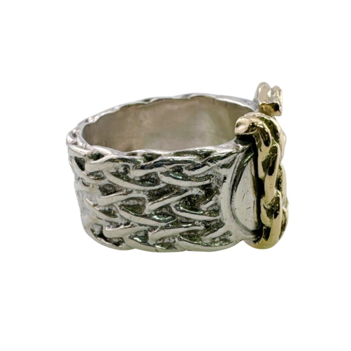 Hermes Silver Silver 925 Band Ring (Pre-Owned)