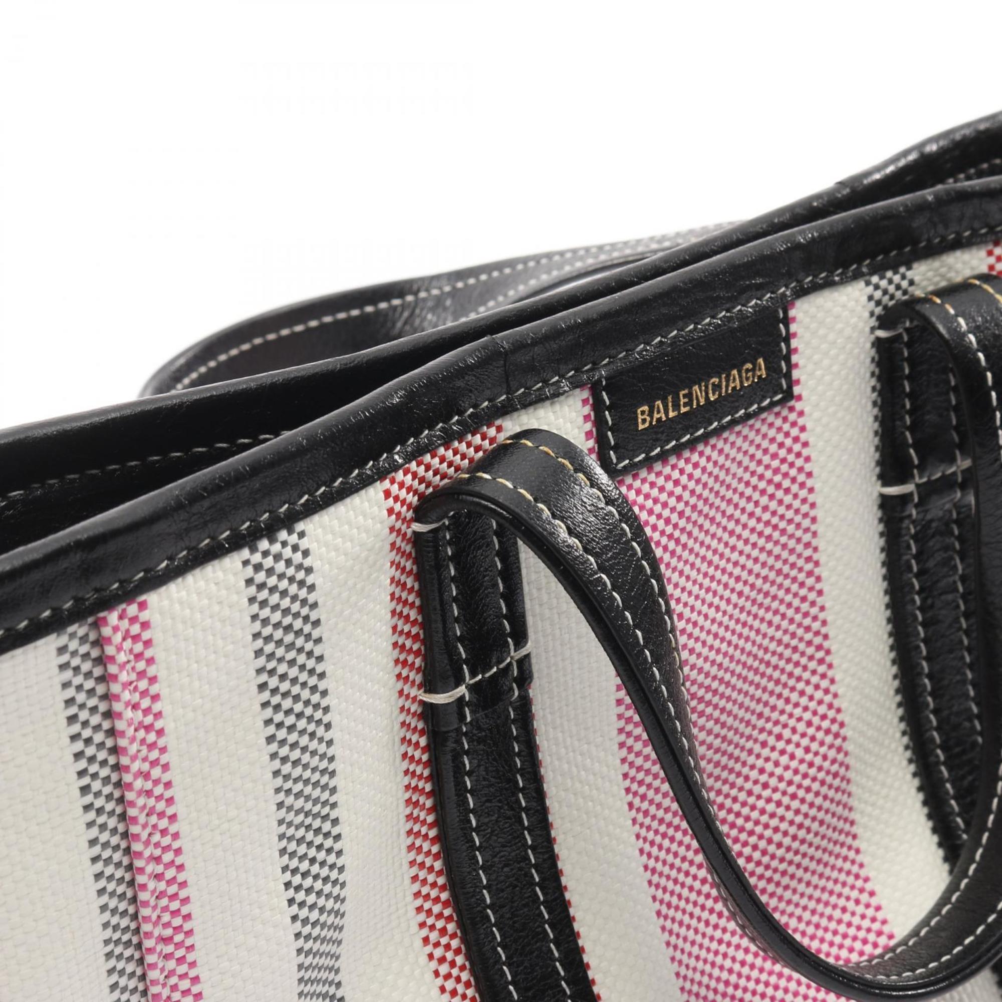 Balenciaga Multi-Color White Canvas Handbag (Pre-Owned)