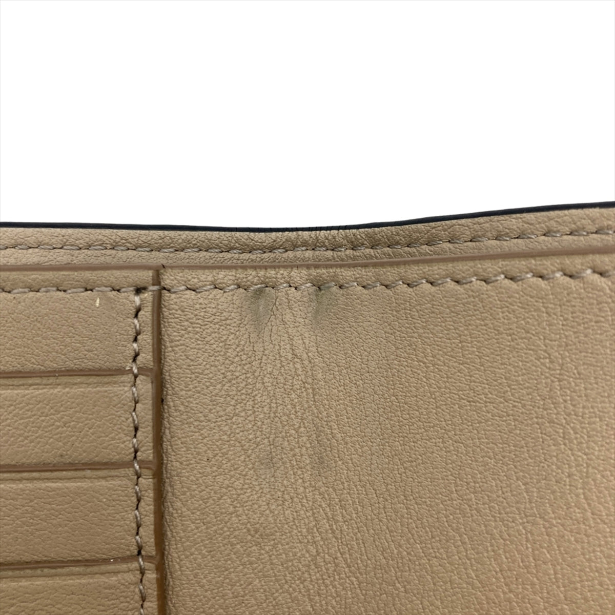 Loewe Beige Leather Wallet (Tri-Fold) (Pre-Owned)