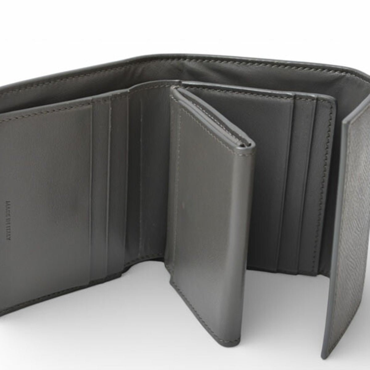 Celine Gray Leather Wallet (Tri-Fold) (Pre-Owned)