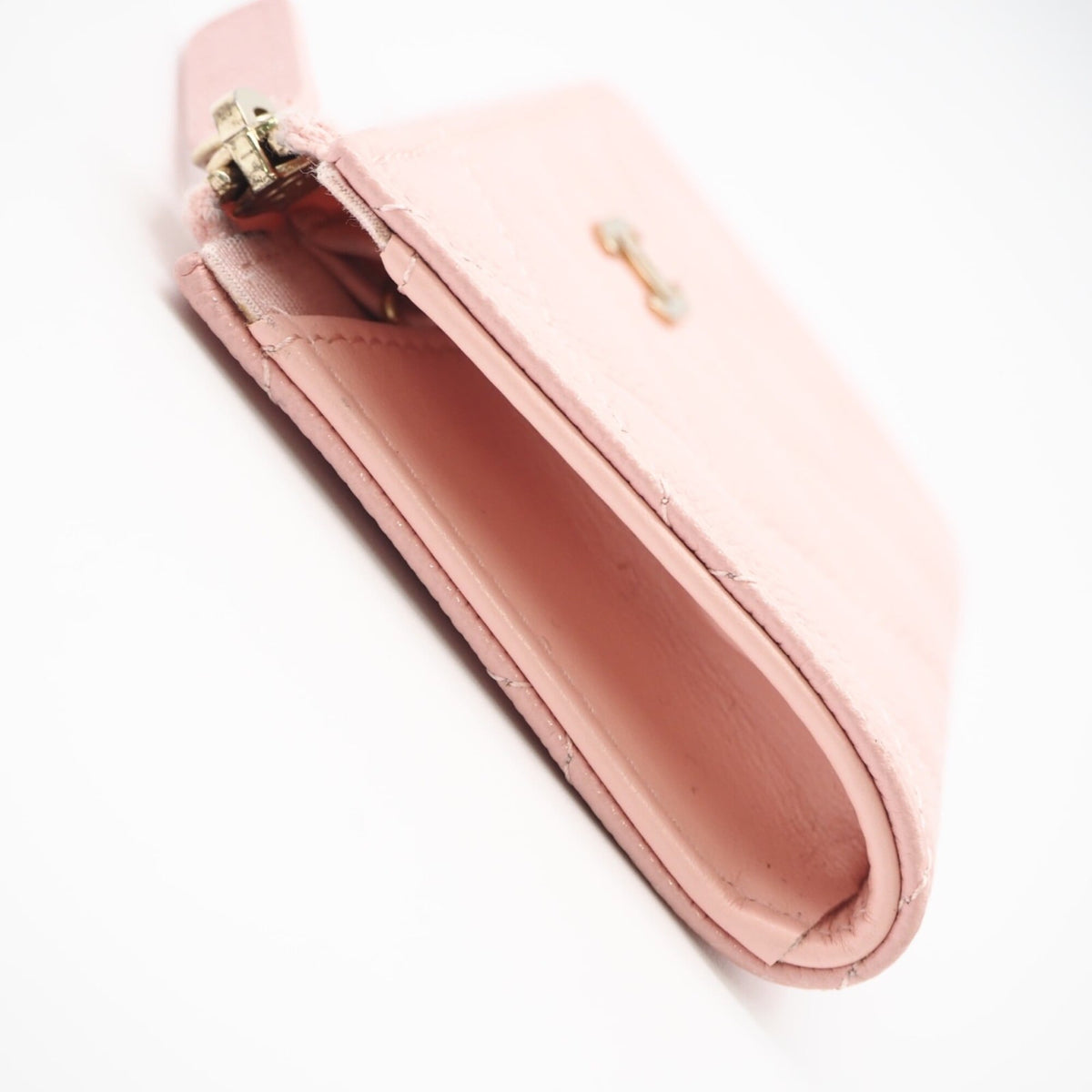 Chanel Matelasse Pink Grained Calfskin Coin Purse/Coin Case (Pre-Owned)
