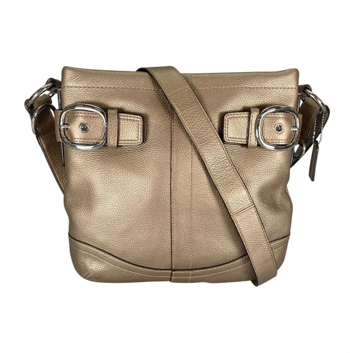 Coach Gold Leather Shoulder Bag (Pre-Owned)