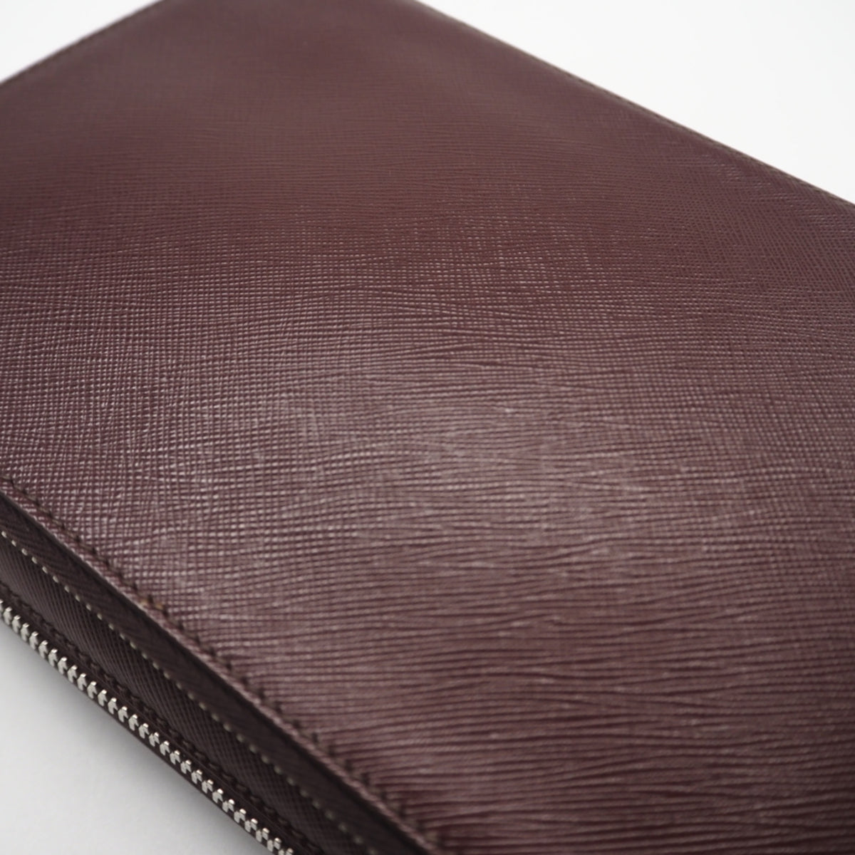 Prada Brown Leather Clutch Bag (Pre-Owned)