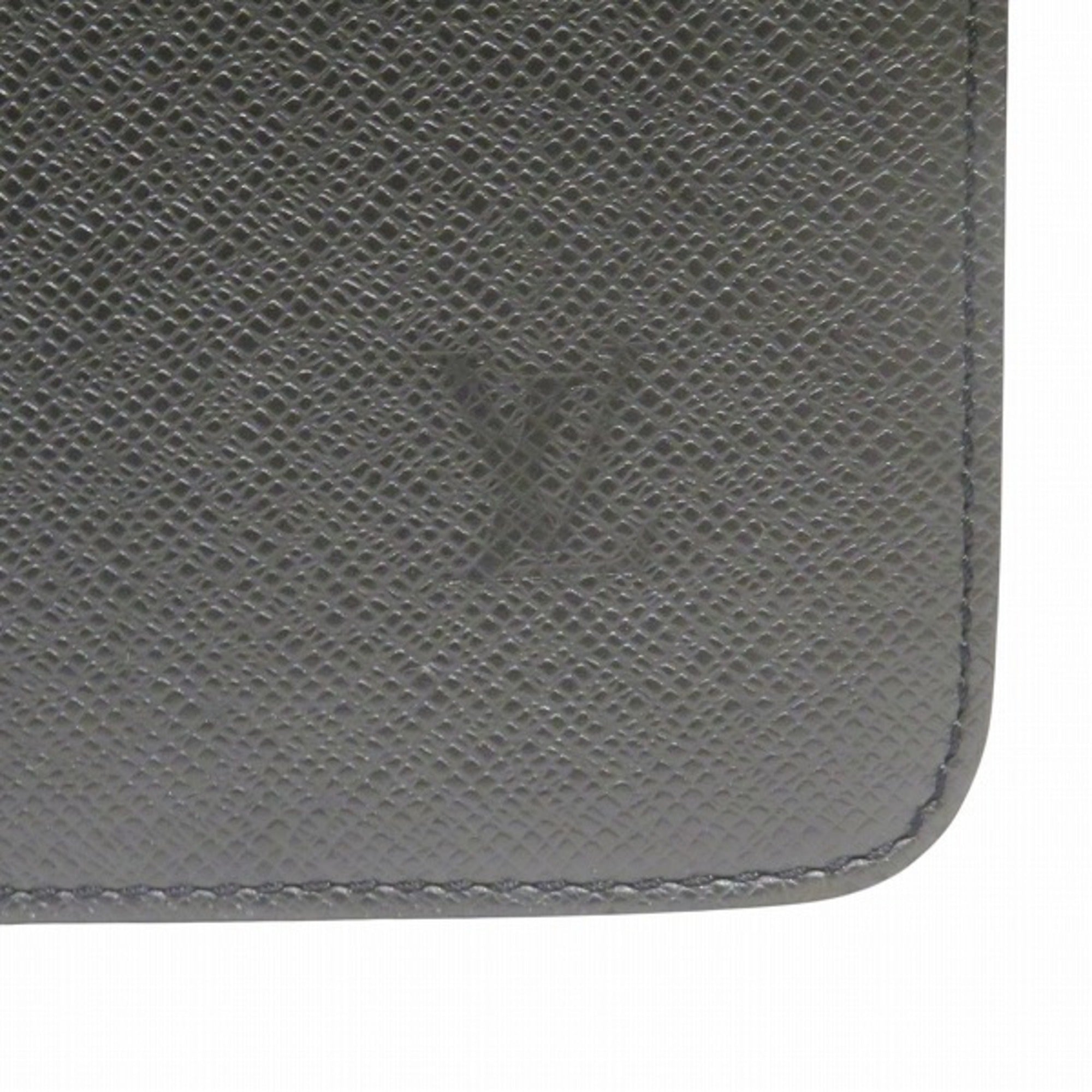 Louis Vuitton Ardoise Black Leather Briefcase Handbag (Pre-Owned)