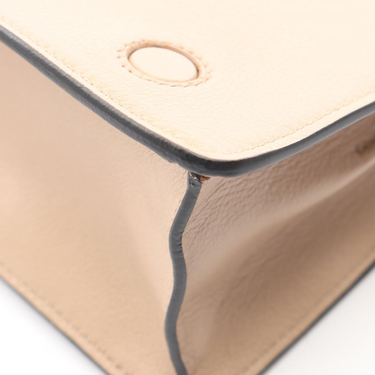 Prada Beige Leather Handbag Shoulder Bag (Pre-Owned)
