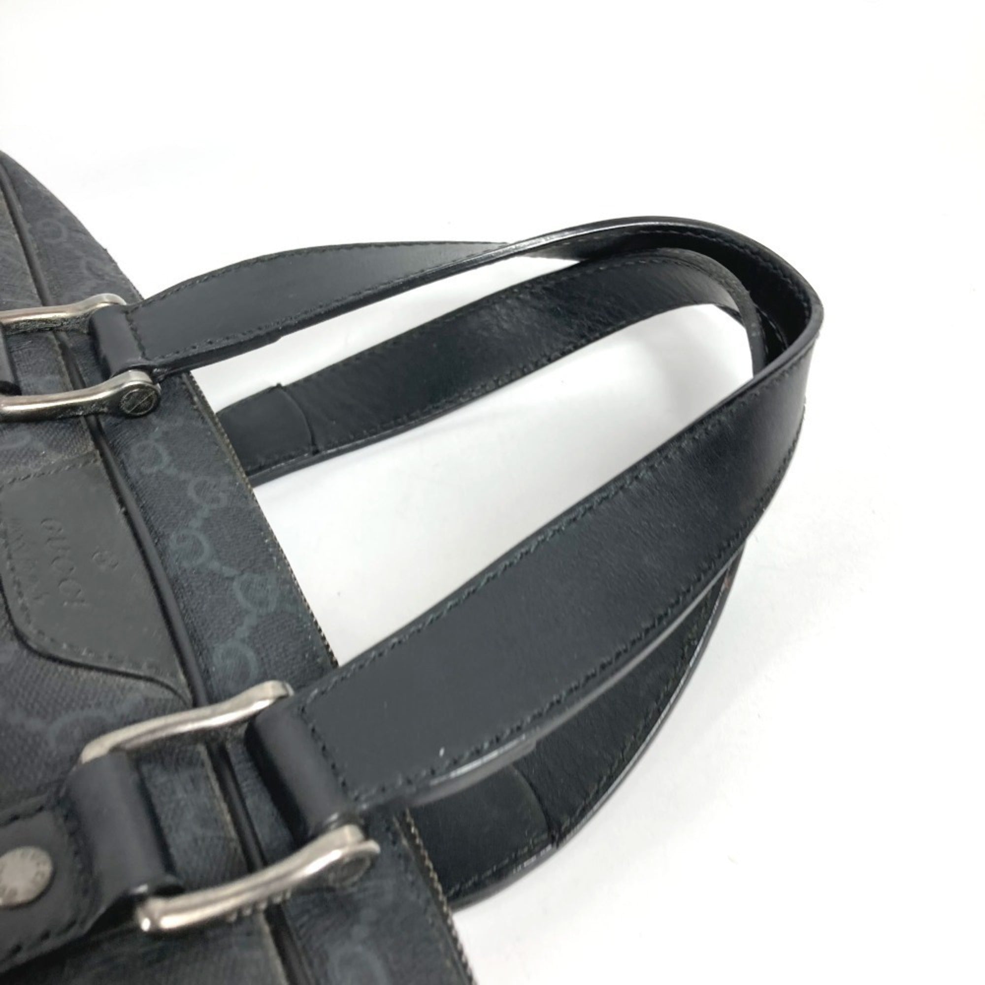 Gucci Black Gg Supreme Briefcase Handbag (Pre-Owned)