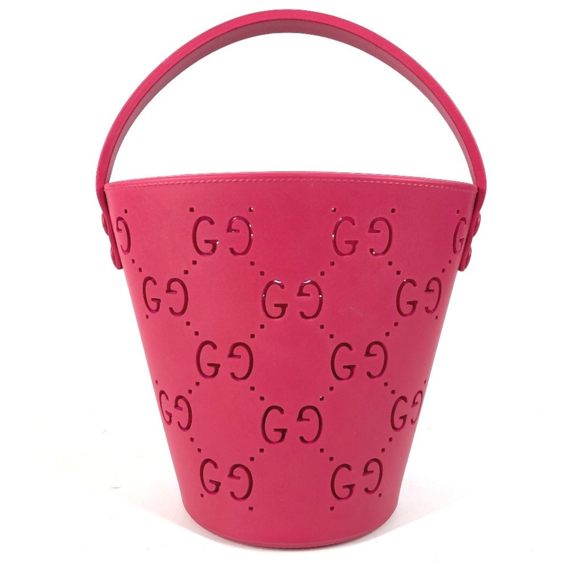 Gucci Pink Rubber Boston Bag Handbag (Pre-Owned)