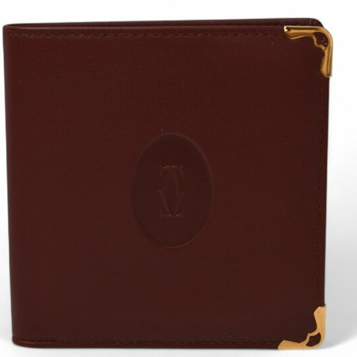 Cartier Bordeaux Leather Wallet (Bi-Fold) (Pre-Owned)