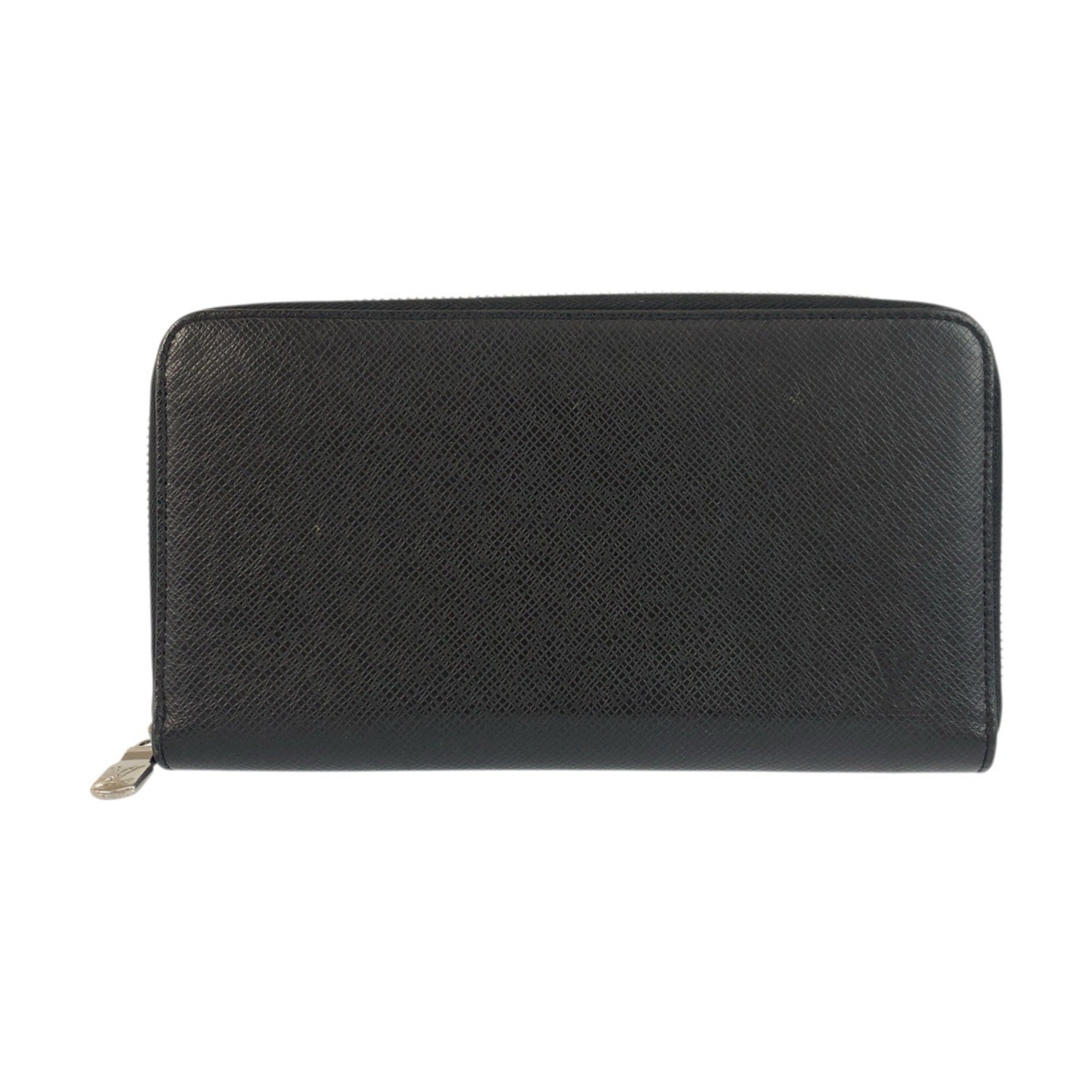 Louis Vuitton Black Noir Leather Long Wallet (Bi-Fold) (Pre-Owned)