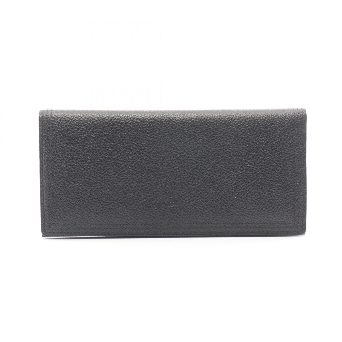Yves Saint Laurent Black Leather Long Wallet (Bi-Fold) (Pre-Owned)