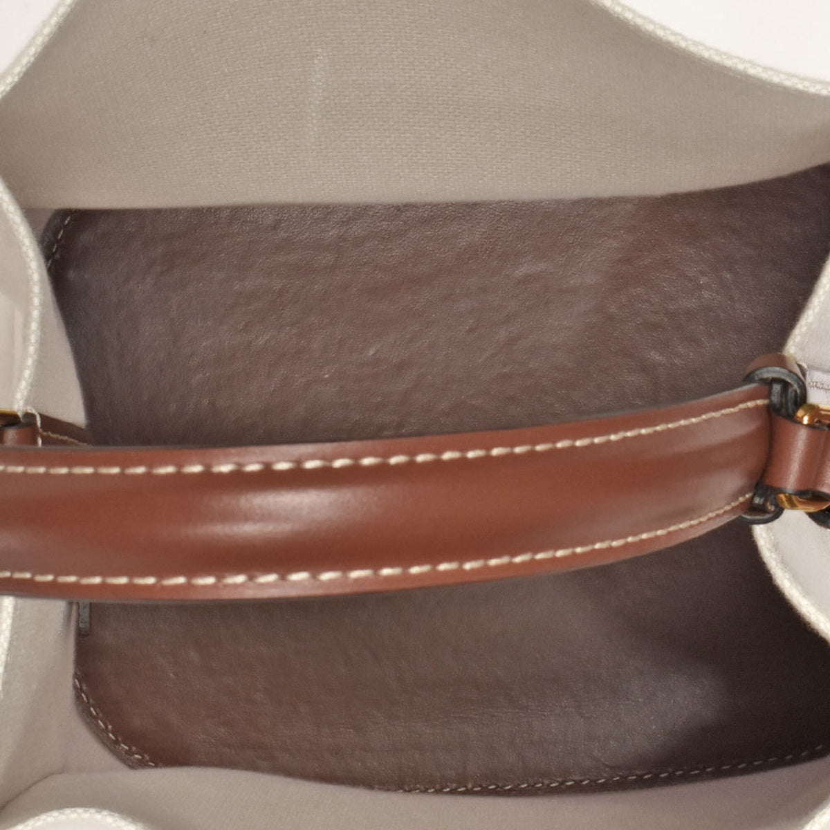 Burberry Brown Canvas Leather Shoulder Bag (Pre-Owned)