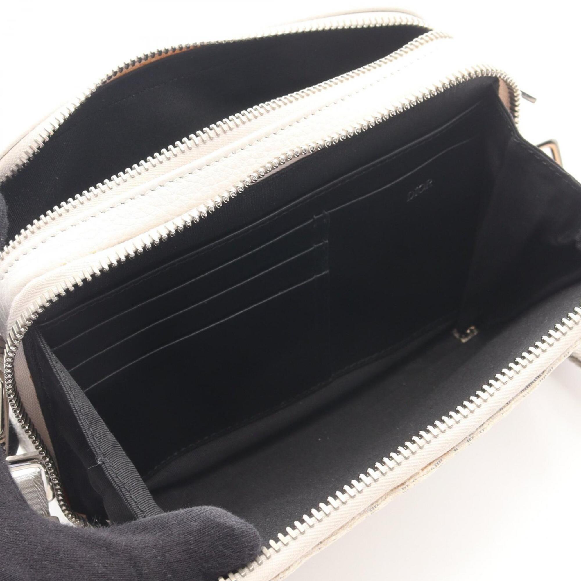 Christian Dior Ivory Canvas Handbag Shoulder Bag (Pre-Owned)