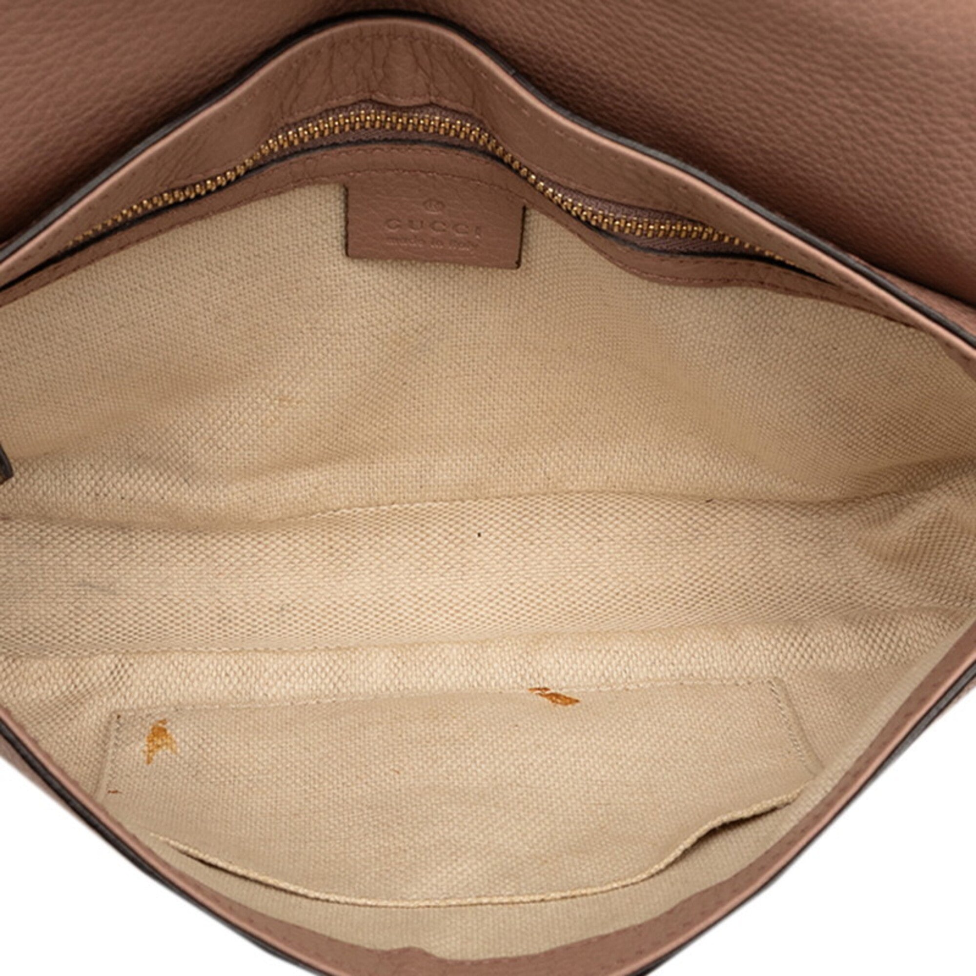 Gucci Pink Leather Shoulder Bag (Pre-Owned)