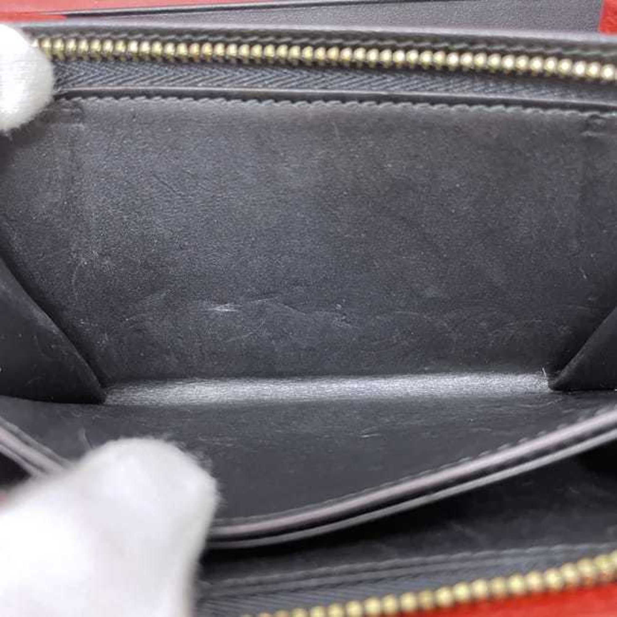 Loewe Red Color Leather Wallet (Bi-Fold) (Pre-Owned)