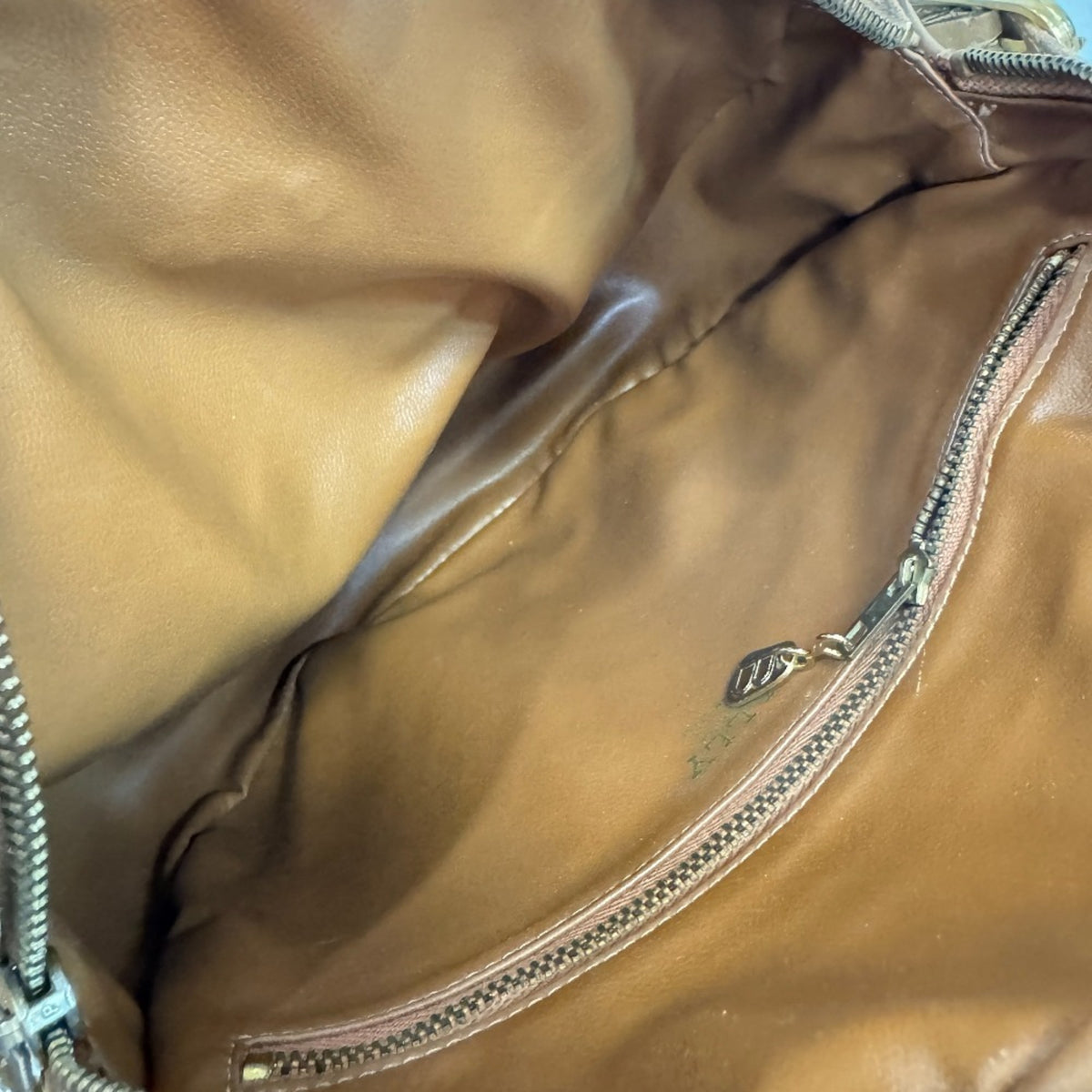Bally Beige Brown Pvc Leather Shoulder Bag (Pre-Owned)
