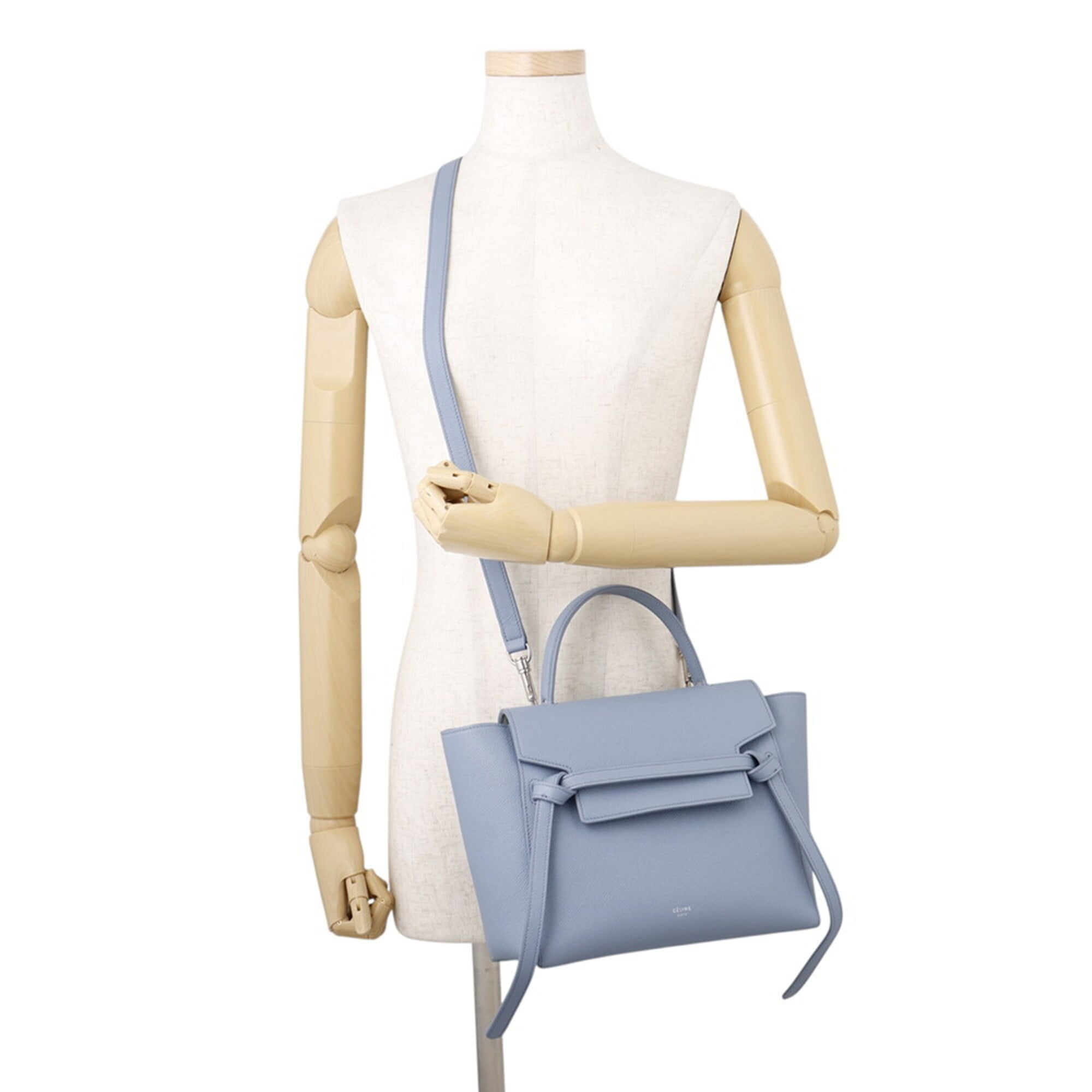 Celine Blue Leather Handbag Shoulder Bag (Pre-Owned)