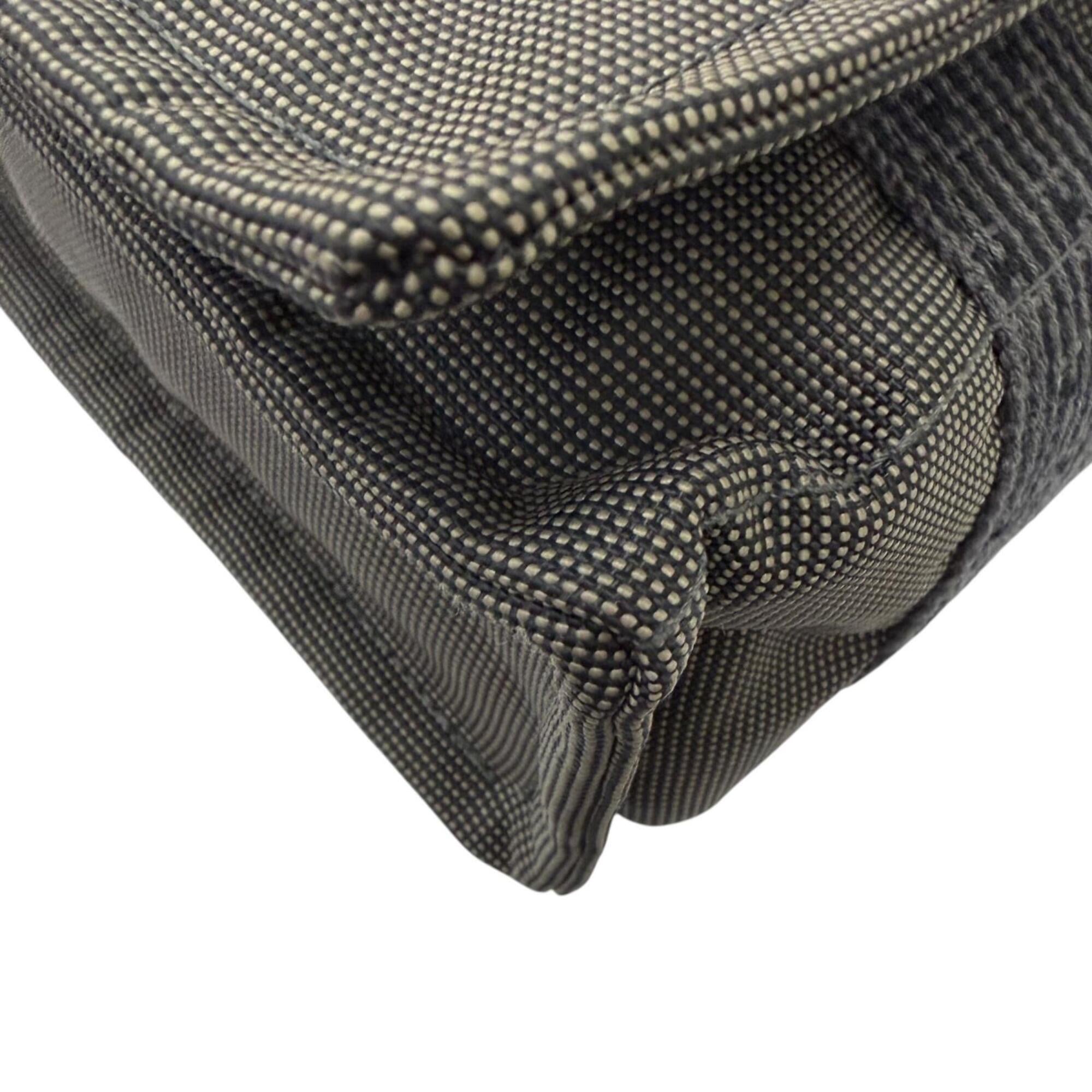 Hermes Charcoal Gray Polyamide Polyester Messenger Bag Shoulder Bag (Pre-Owned)
