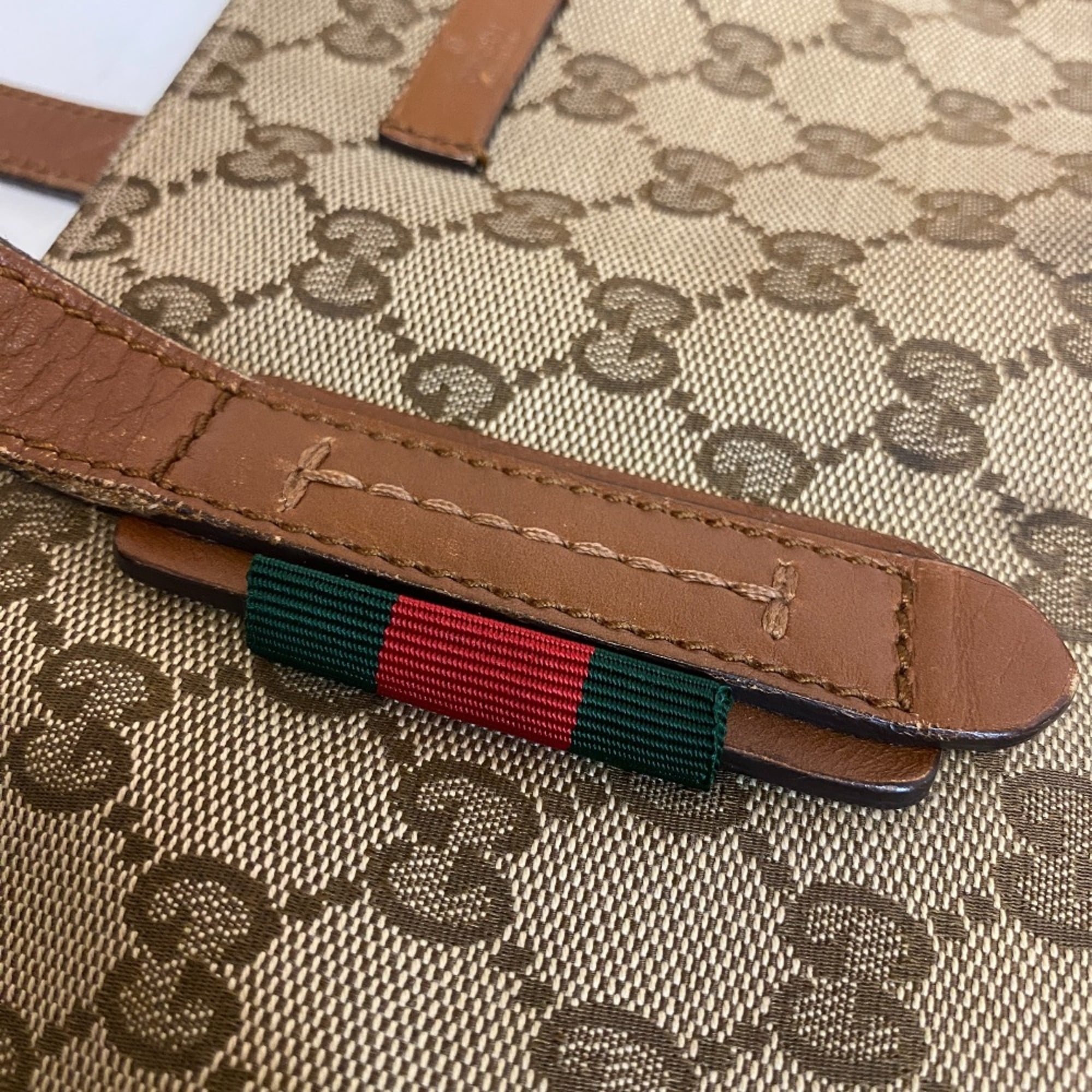 Gucci Brown Canvas Tote Bag (Pre-Owned)