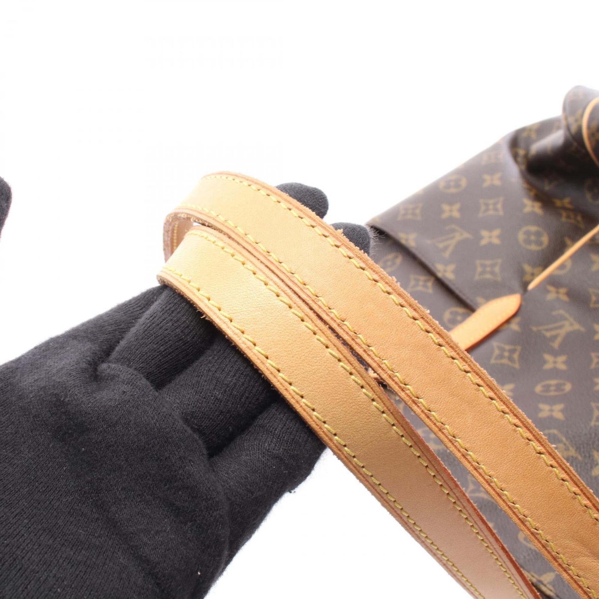 Louis Vuitton Brown Coated Canvas Leather Handbag Tote Bag (Pre-Owned)