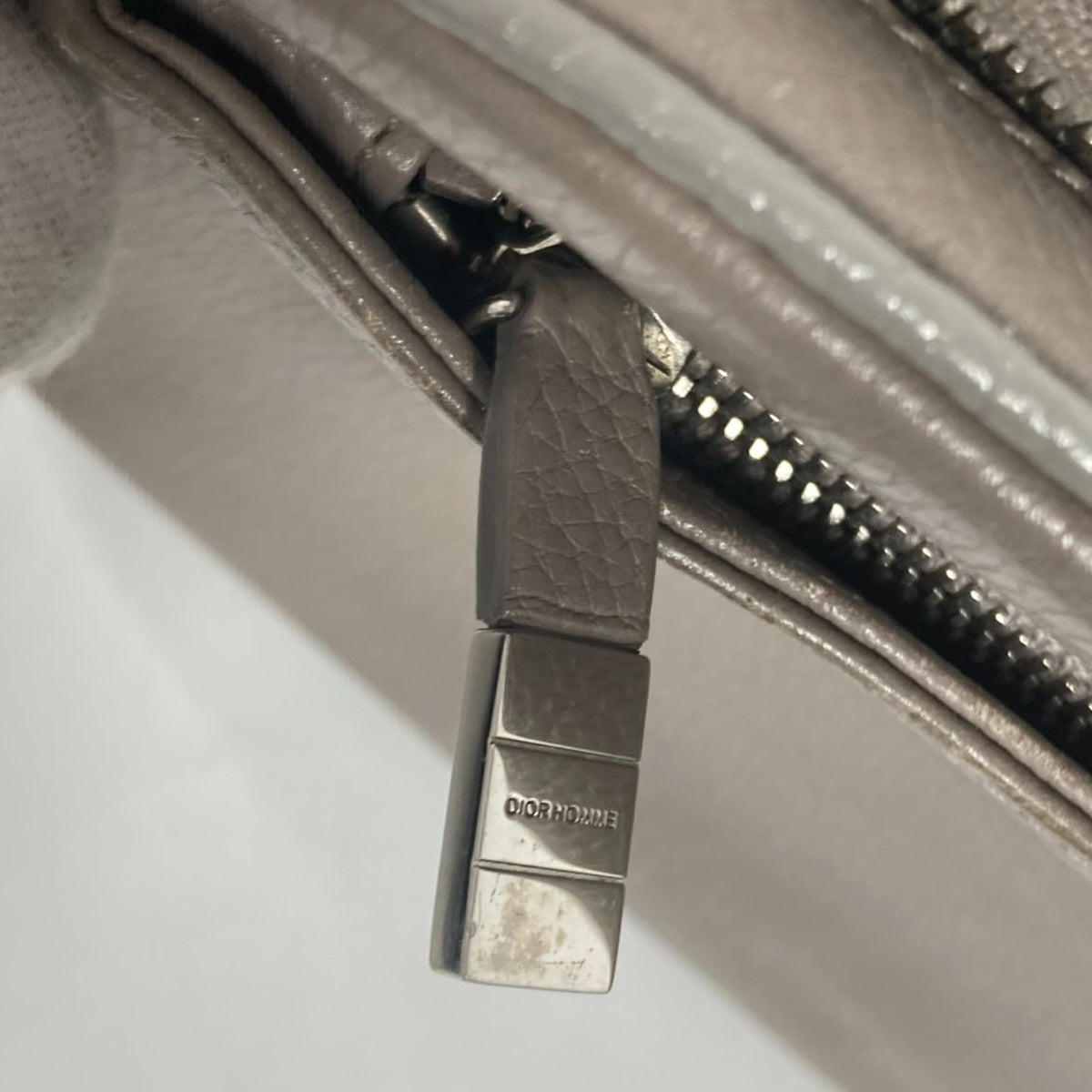 Christian Dior Gray Leather Clutch Bag (Pre-Owned)