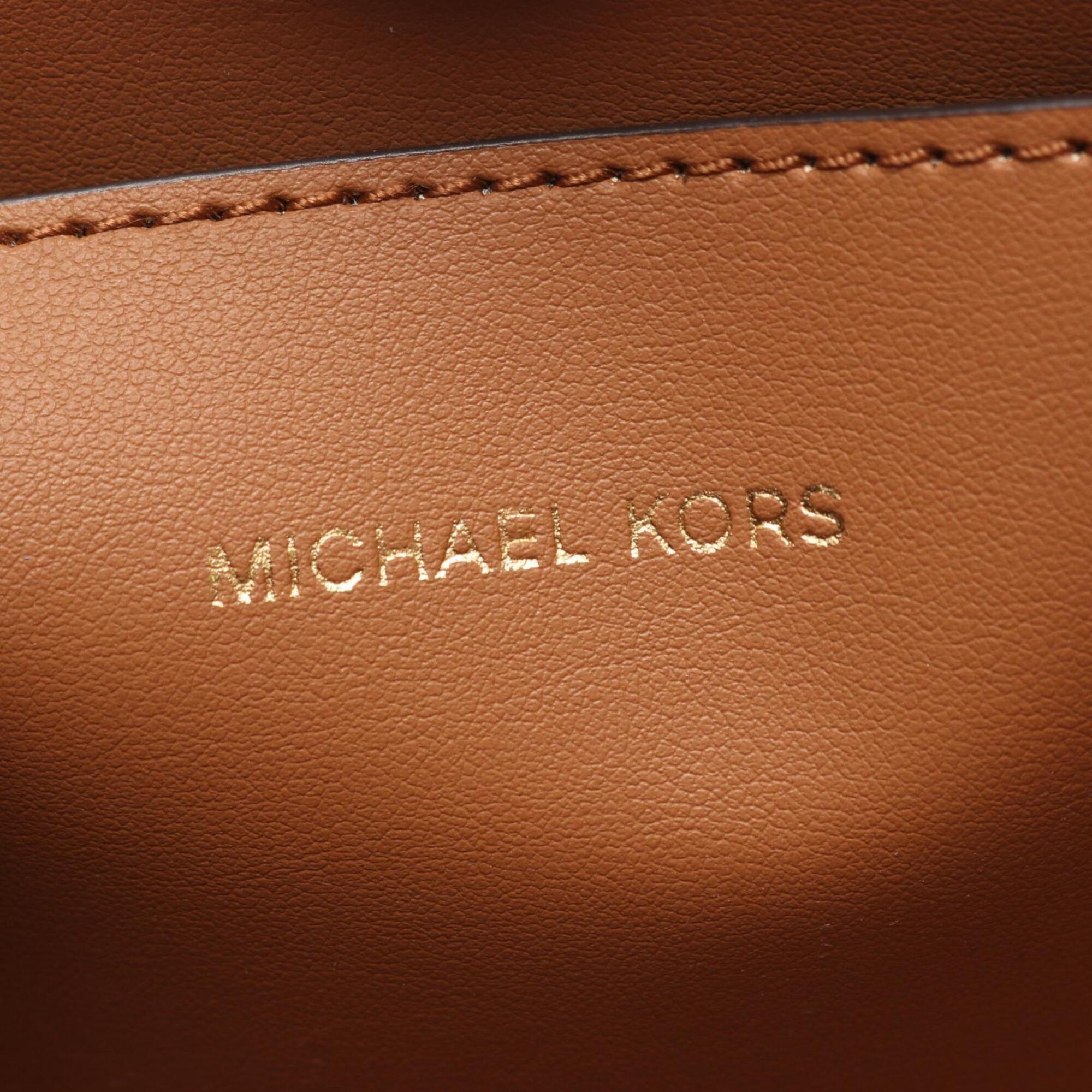 Michael Kors Brown Coated Canvas Leather Handbag (Pre-Owned)