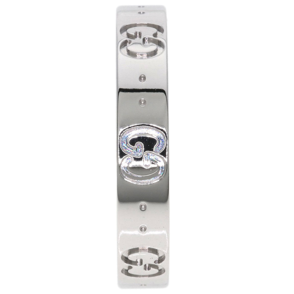 Gucci Silver White Gold (18K) Band Ring (Pre-Owned)