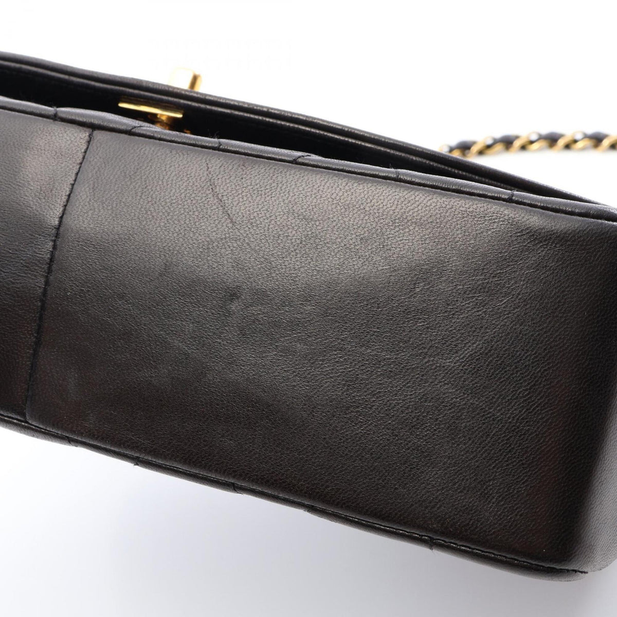 Chanel Black Leather Handbag Shoulder Bag (Pre-Owned)