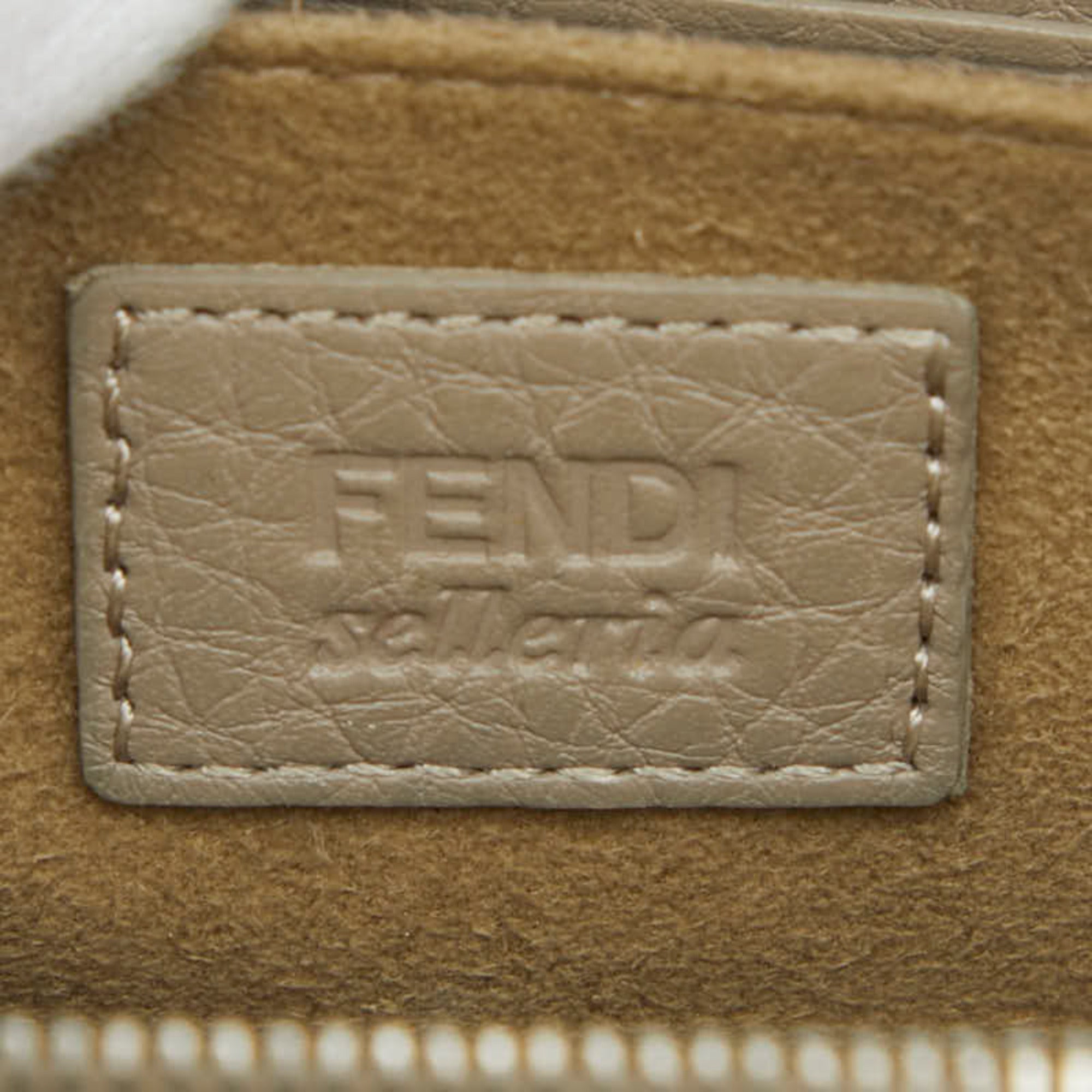 Fendi Grayish Leather Coin Purse/Coin Case (Pre-Owned)