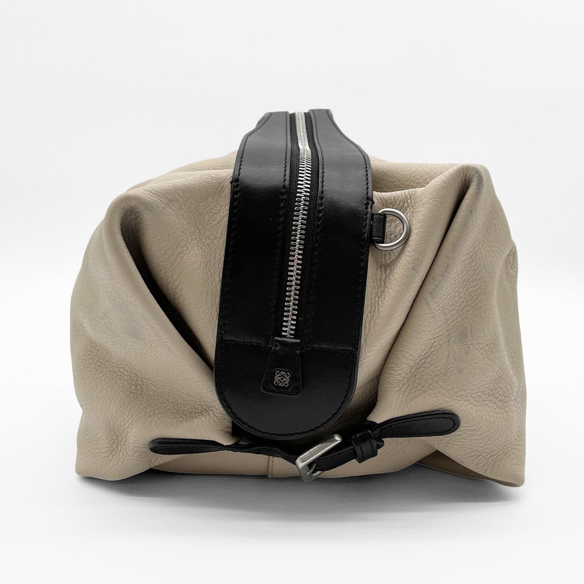 Loewe Beige Black Leather Handbag (Pre-Owned)