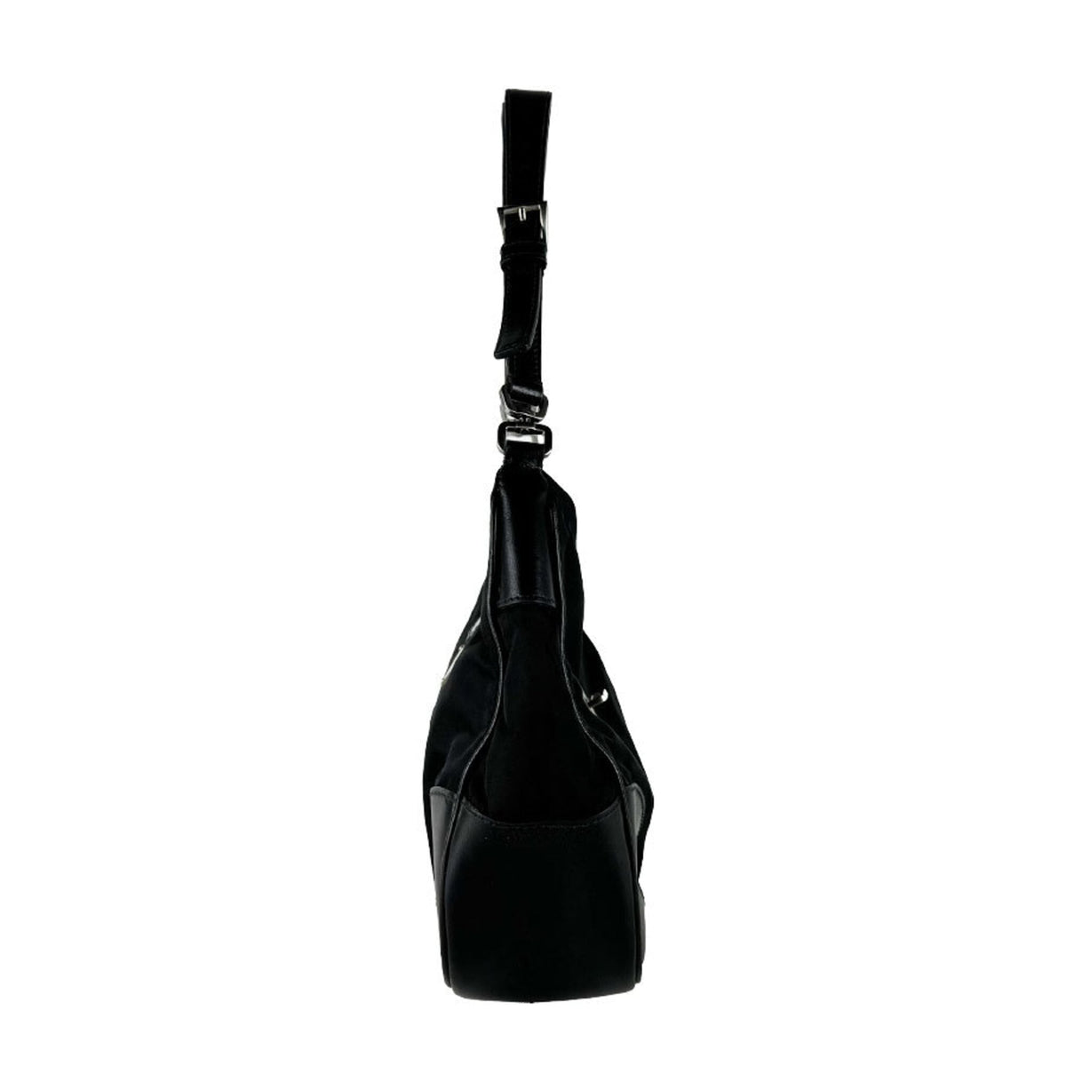 Prada Black Nylon Leather Handbag (Pre-Owned)