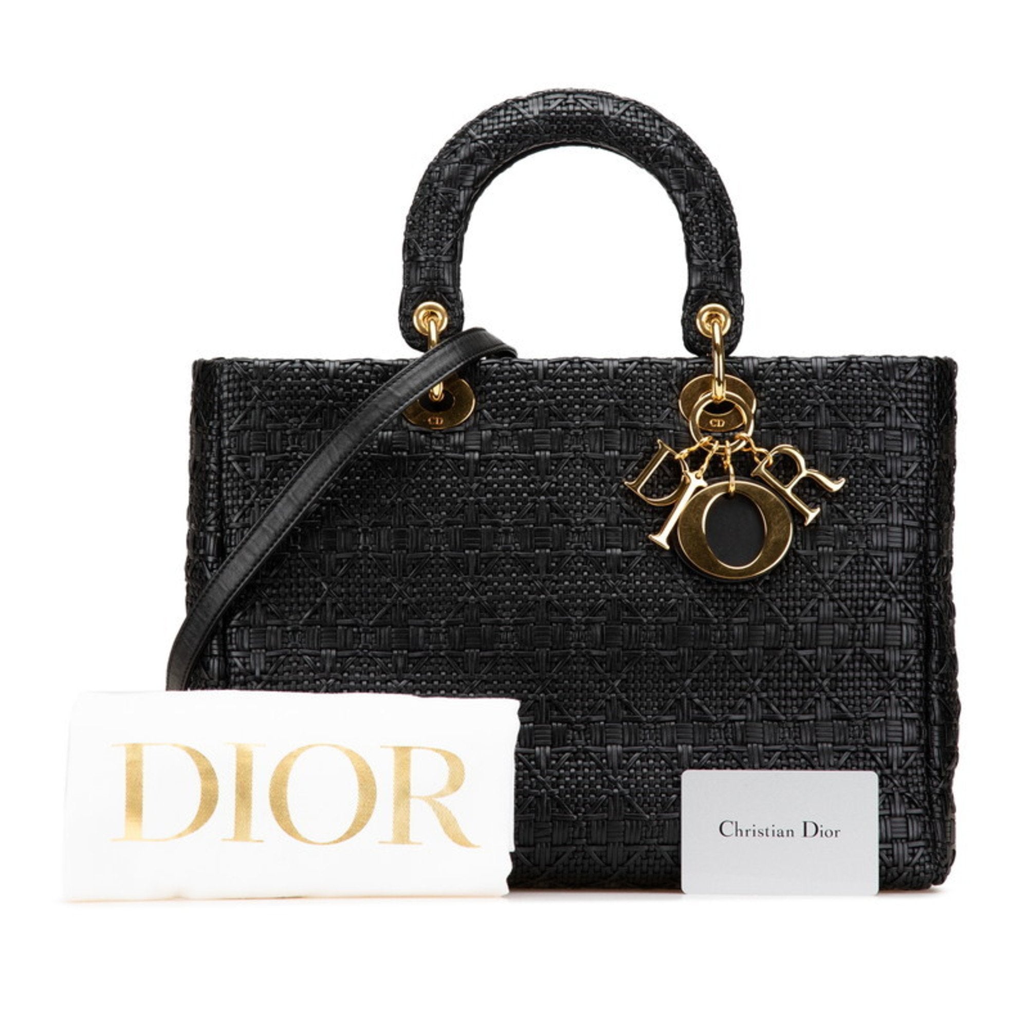 Christian Dior Black Leather Handbag Shoulder Bag (Pre-Owned)